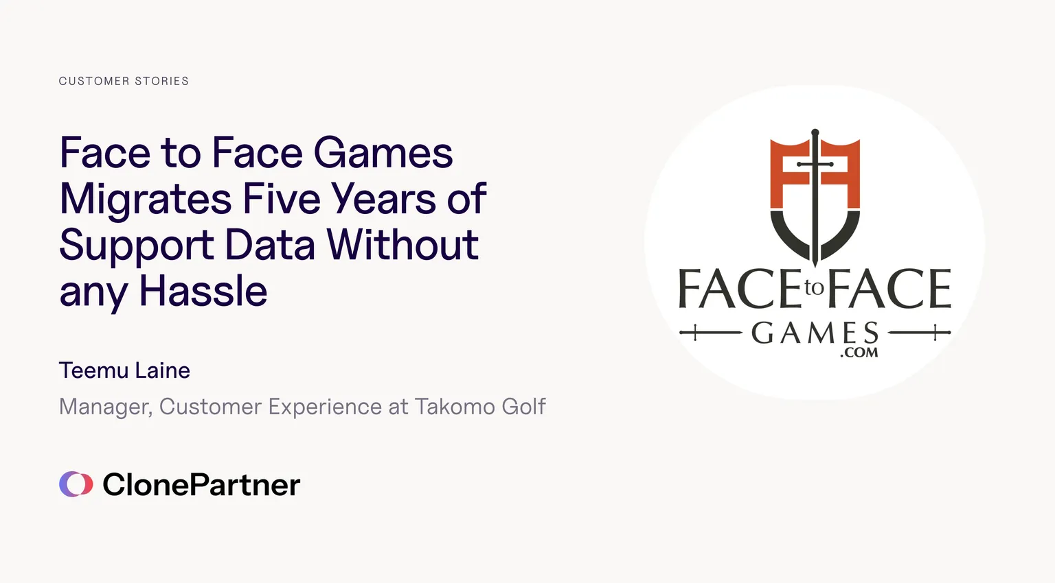 Face to Face Games case study