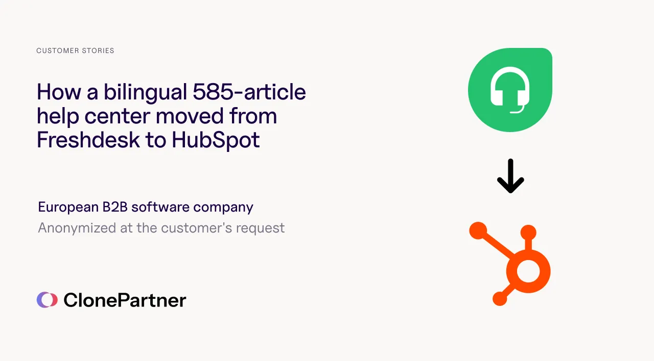 Freshdesk to HubSpot knowledge base case study