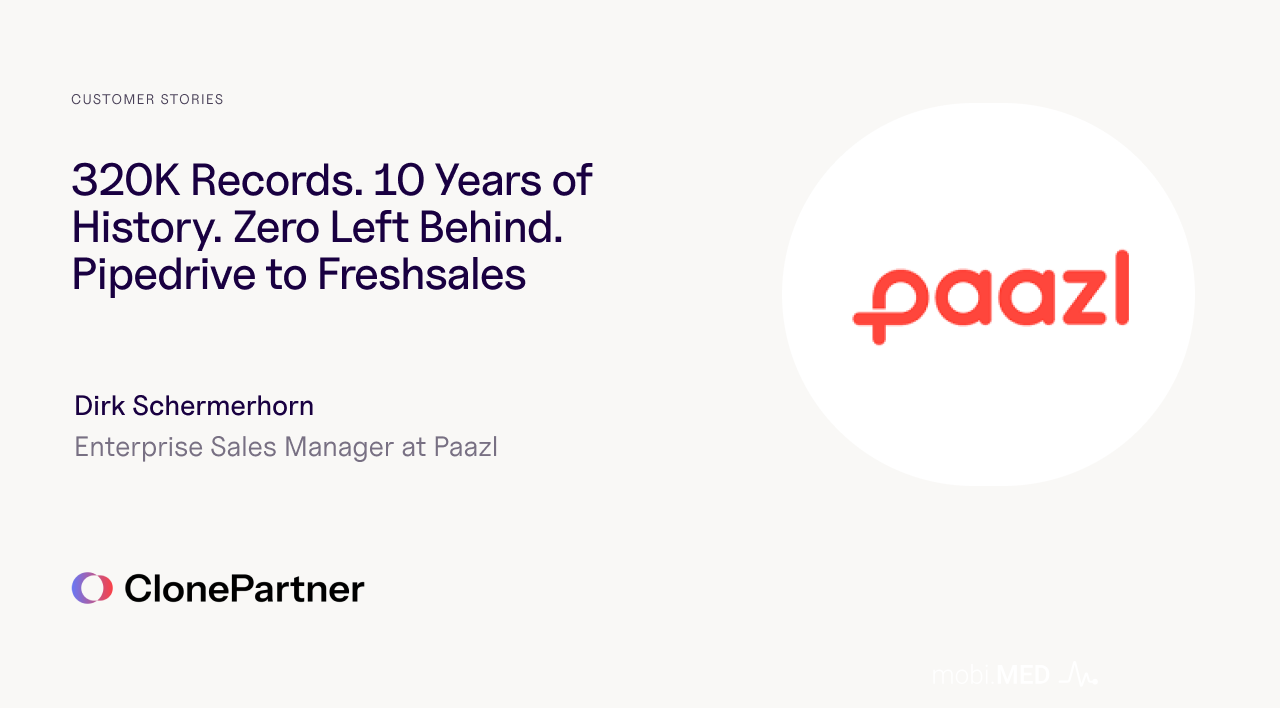 How Paazl Moved a Decade of CRM History from Pipedrive to Freshsales with 320K+ Records Intact