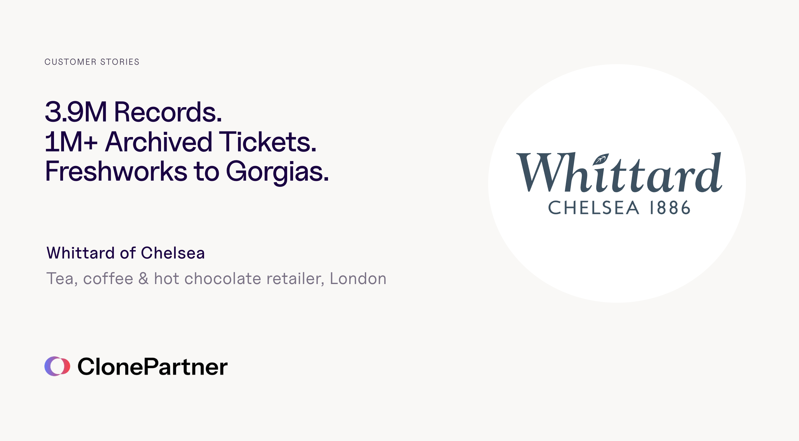 How Whittard of Chelsea Moved 3.9M Records from Three Freshworks Products into One Gorgias Workspace